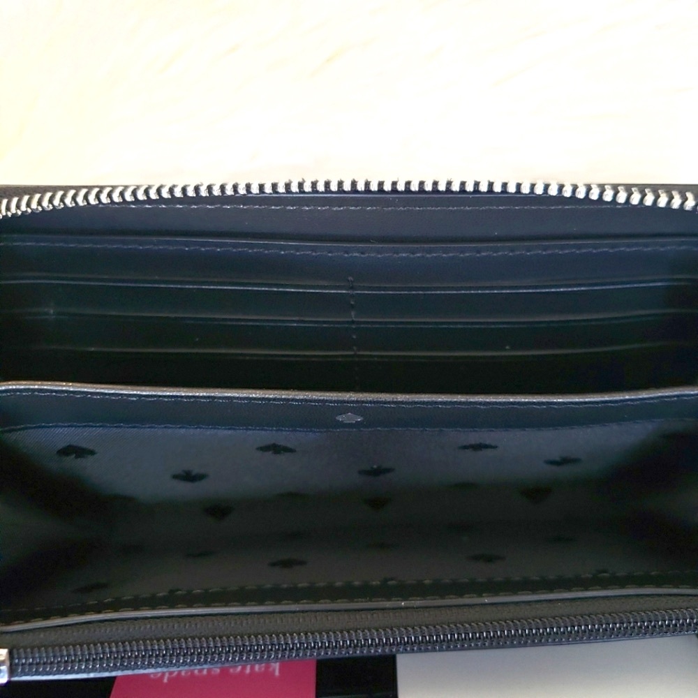 KATE SPADE Large Continental Striped Faux Leather Wallet - Picture 10 of 13
